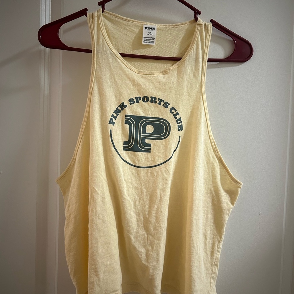 PINK Victoria's Secret sports club yellow  Tank Top